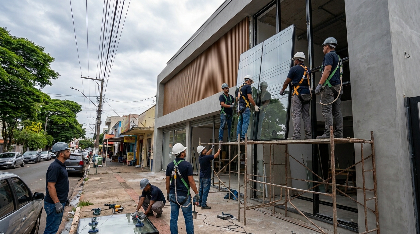 Fachada de Vidro em Célia Maria, Aparecida de Goiânia‑GO