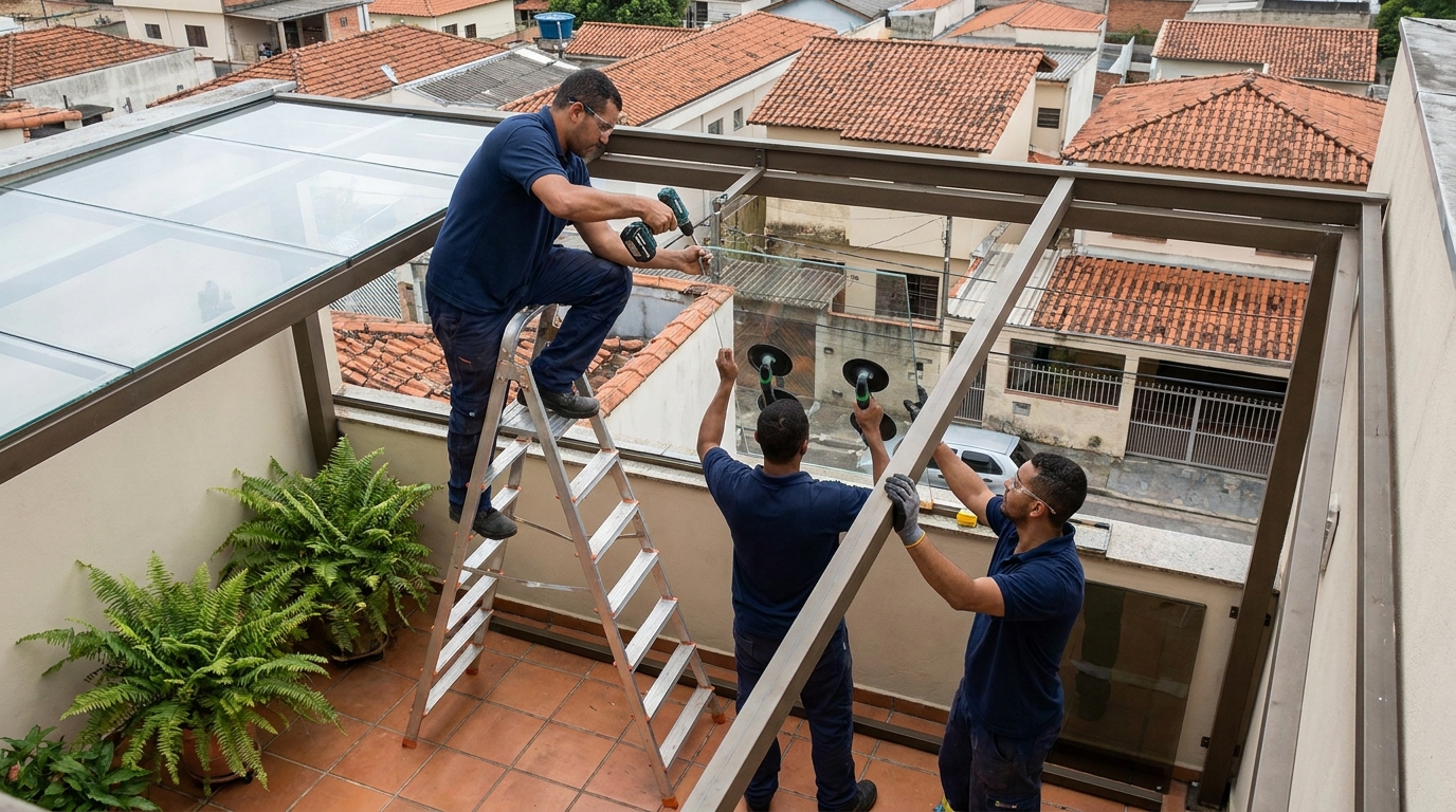 Cobertura de Vidro em Nova Cidade, Aparecida de Goiânia‑GO