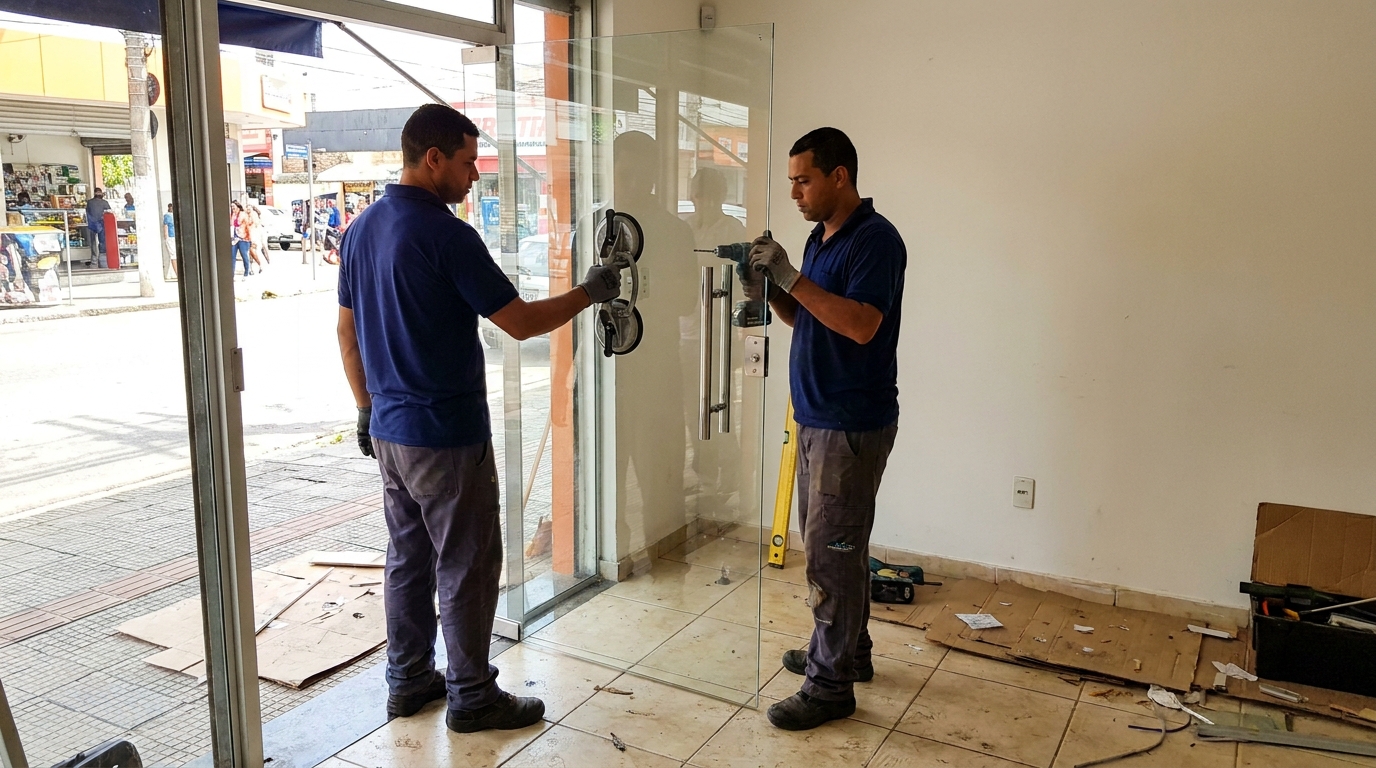 Portas em Vidro no Expansul, Aparecida de Goiânia‑GO